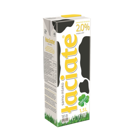 ŁACIATE MLEKO UHT 1,5L    2,0%    /8