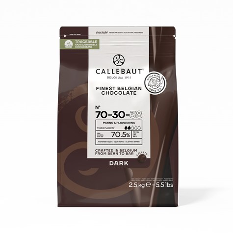 CALLEBAUT CZEKOLADA GORZKA 70,5% 2,5kg/8