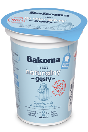 BAKOMA JOGURT 370g NATURA GĘSTY (12)