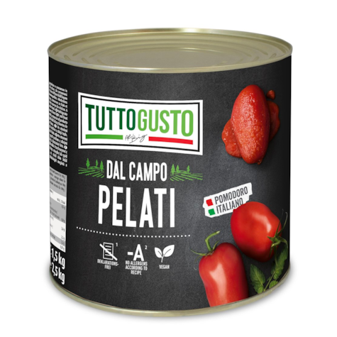 HUGLI POMIDORY PELATI CAŁE 2500g/1500g TUTTO GUSTO
