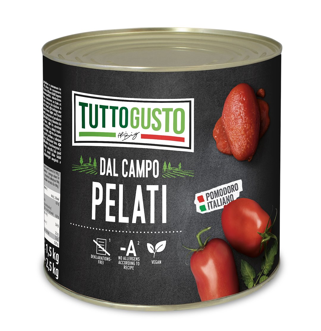 HUGLI POMIDORY PELATI CAŁE 2500g/1500g TUTTO GUSTO