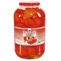 HUGLI PAPRYKA KONSERWOWA ĆWIARTKI 4,1kg/2kg/2