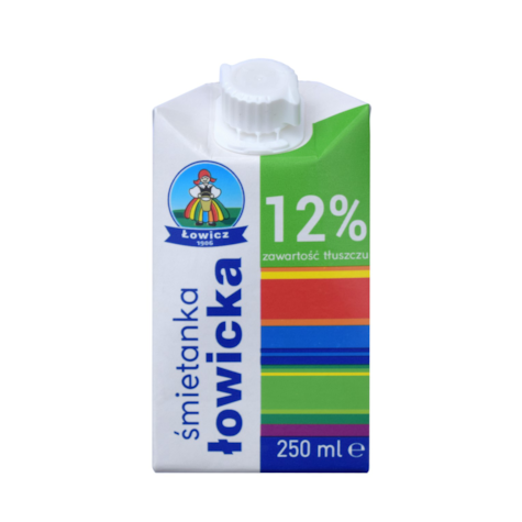 ŁOWICZ ŚMIETANKA UHT 0,25L 12% (12)
