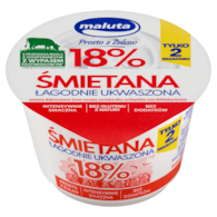 MALUTA ŚMIETANA NATURALNA 200g 18% (12)