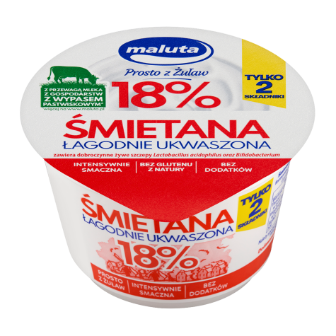 MALUTA ŚMIETANA NATURALNA 200g 18% (12)