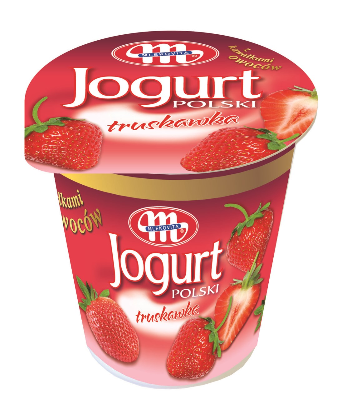 MLEKOVITA JOGURT POLSKI 150g TRUSKAWKA (20) kubek