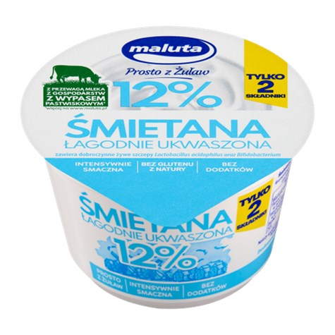 MALUTA ŚMIETANA NATURALNA 200g 12% (12)