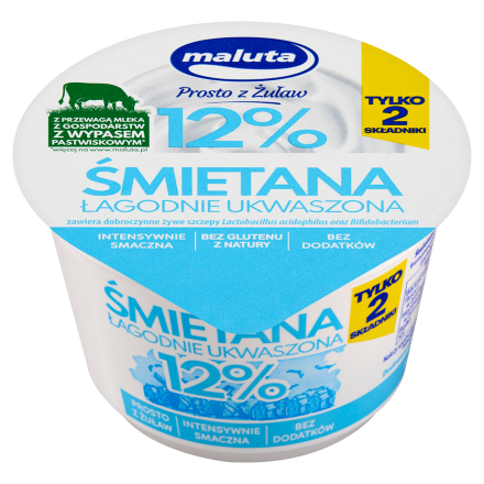 MALUTA ŚMIETANA NATURALNA 200g 12% (12)