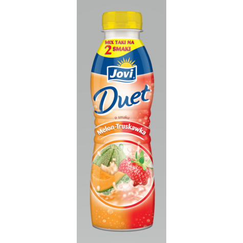 JOVI NAPÓJ JOGURTOWY DUET MELON-TRUSKAWKA 350g/12