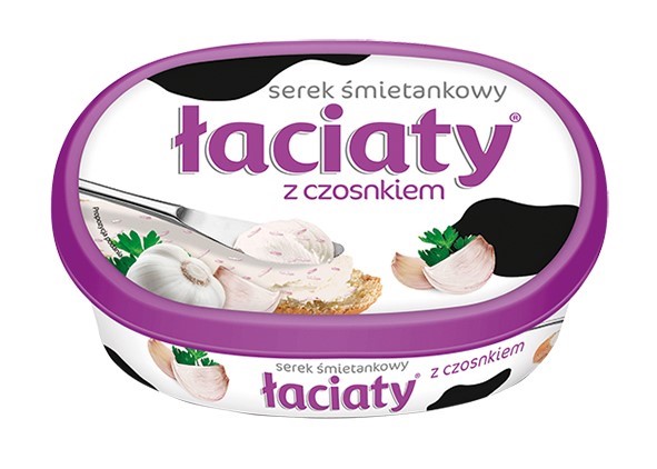 ŁACIATE SEREK TWAROGOWY CZOSNEK 135g/12