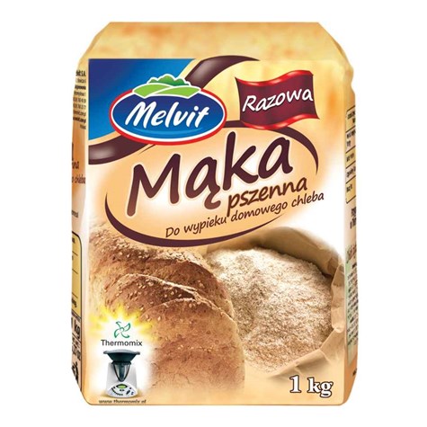 MELVIT MĄKA PSZENNA RAZOWA 1kg/10 typ 1850