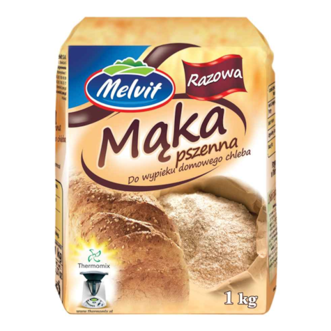MELVIT MĄKA PSZENNA RAZOWA 1kg/10 typ 1850