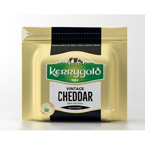 KERRYGOLD CHEDDAR PORCJE VINTAGE 200g/12