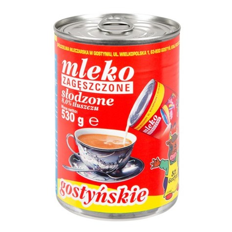 GOSTYŃ MLEKO PUSZKA SŁODZONE 530g/12