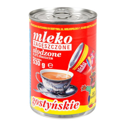 GOSTYŃ MLEKO PUSZKA SŁODZONE 530g/12