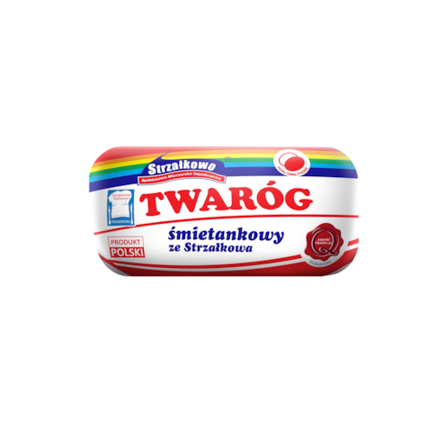 STRZAŁKOWO TWARÓG ŚMIETANKOWY zawijak ok. 0,35kg