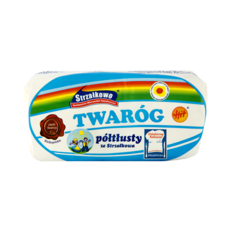 STRZAŁKOWO TWARÓG PÓŁTŁUSTY krajanka ok. 0,80kg