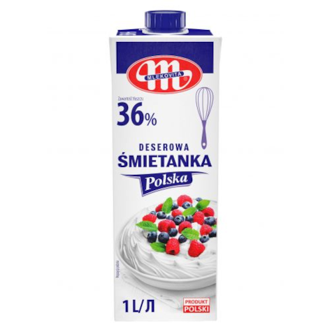 MLEKOVITA ŚMIETANKA 1L 36% UHT POLSKA (12)