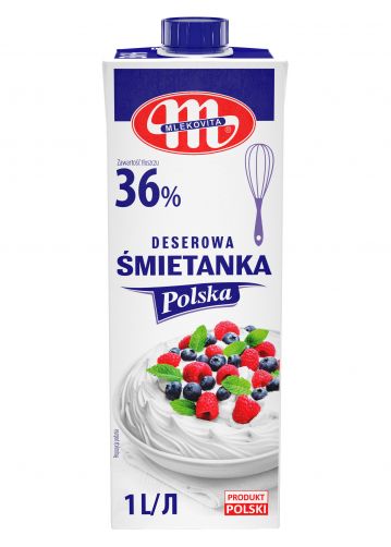 MLEKOVITA ŚMIETANKA 1L 36% UHT POLSKA (12)