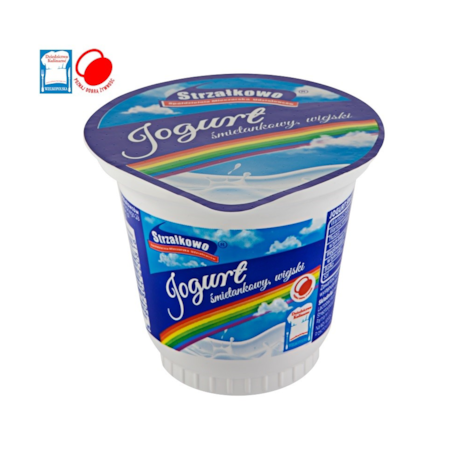 STRZAŁKOWO JOGURT ŚMIETANKOWY WIEJSKI 220g/12