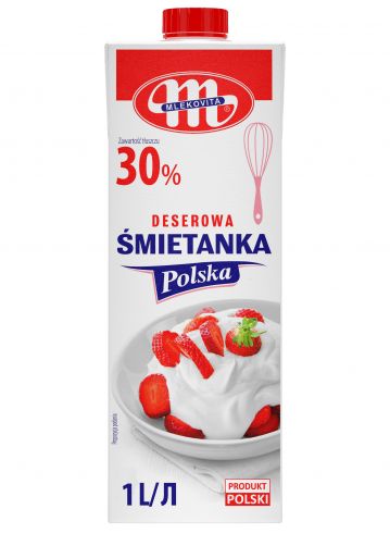 MLEKOVITA ŚMIETANKA 1L 30% UHT POLSKA (12)