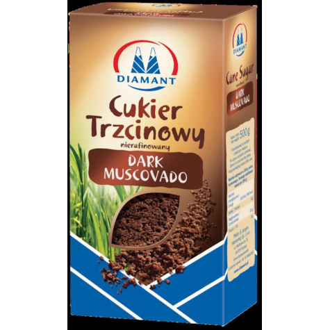 DIAMANT CUKIER TRZCINOWY DARK MUSCOVADO 0,5kg/10